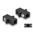 Delock Optical Fiber Coupler MTRJ female to MTRJ female black