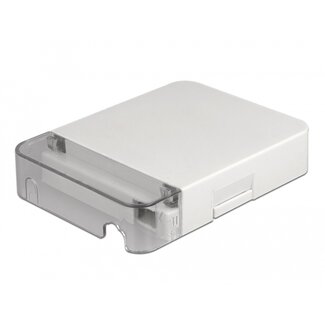 DeLOCK Delock Optical Fiber Connection Box for wall mounting for 1 x SC Simplex or LC Duplex white