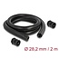Delock Cable protection sleeve 2 m x 28.5 mm with 2 x PG21 conduit fitting set black