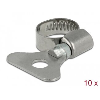 DeLOCK Delock Butterfly Hose Clamp 10 - 16 mm 10 pieces metal