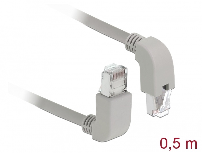 DeLOCK 85852. Snoerlengte: 0,5 m, Kabel standaard: Cat5e, Kabelafscherming: SF/UTP (S-FTP), Aansluiting 1: RJ-45, Aansluiting 2: RJ-45