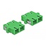 Delock Optical Fiber Coupler SC Duplex female to SC Duplex female Single-mode 4 pieces green