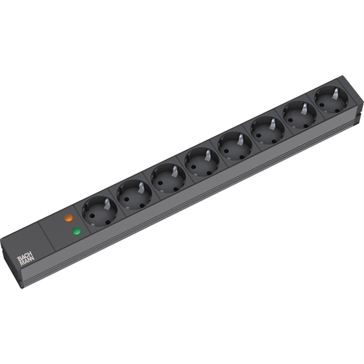 333.534 - 19-inch power strip, 8-pin multiple socket 1U with overvoltage protection, 333.534