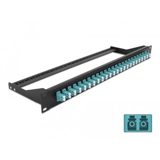 DeLOCK Delock 19″ Fibre Patch Panel 24 port LC Duplex aqua