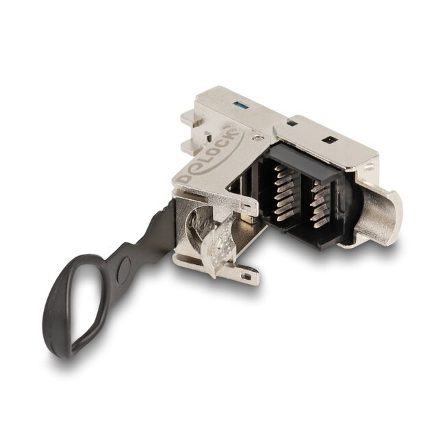 Delock RJ45 plug field-assembly Cat.6A with push and pull latch tool-free