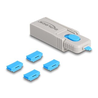 DeLOCK Delock HDMI Port Blocker Set for HDMI female ports 4 pieces + lock tool