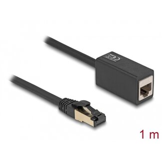 DeLOCK Delock Network Extension Cable RJ45 plug to RJ45 jack Cat.8.1 S/FTP 1 m black