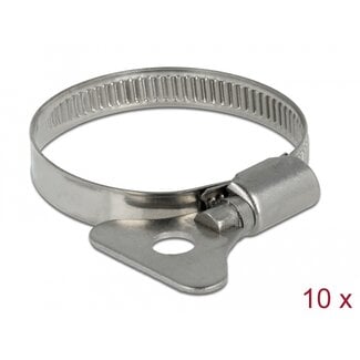 DeLOCK Delock Butterfly Hose Clamp 32 - 50 mm 10 pieces metal