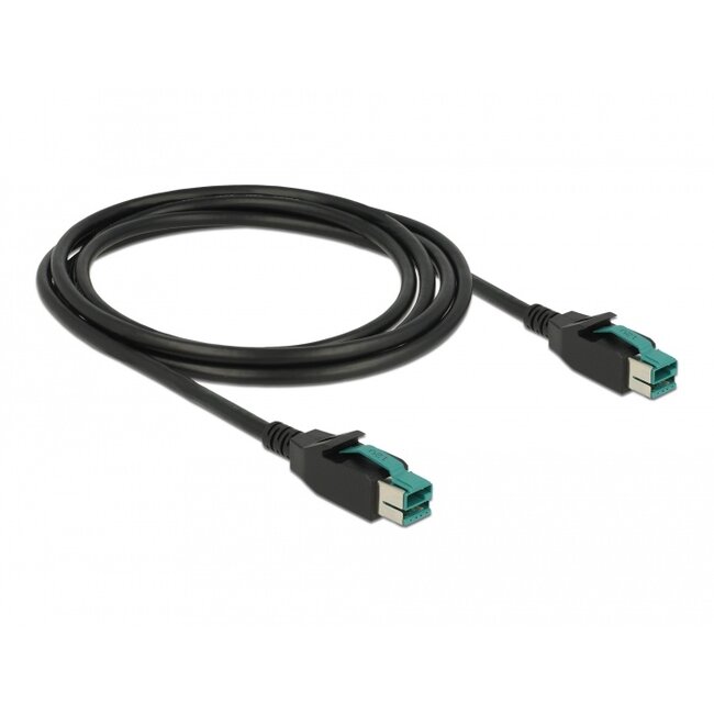 Delock PoweredUSB cable male 12 V > PoweredUSB male 12 V 2 m for POS printers and terminals