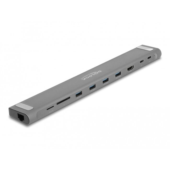 Delock USB Type-C™ Slim Docking Station 4K - HDMI / USB 3.2 Gen 1 / LAN / SD / PD 3.0