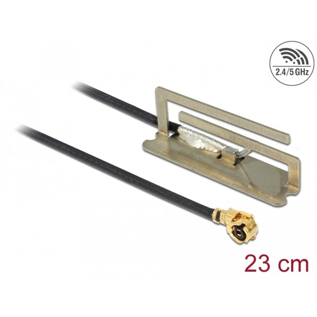 Delock WLAN 802.11 ac/a/h/b/g/n Antenna I-PEX Inc., MHF® I plug 1.6 dBi 23 cm PIFA internal