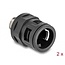 Delock Conduit Fitting with brass external thread M20 black 2 pieces