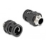 Delock Conduit Fitting with brass external thread M20 black 2 pieces