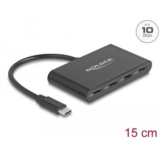DeLOCK Delock USB 3.2 Gen 2 USB Type-C™ Hub with 4 x USB Type-C™ female – 10 Gbps