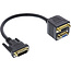 InLine® DVI adapterkabel, DVI stekker naar DVI socket + S-VGA socket