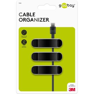 Goobay Goobay Cable Management Clip 3 Slots, Black