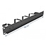 Delock 19″ Cable Management Routing Panel with 5 metal hooks (2 x horizontal, 3 x vertical) 1U black