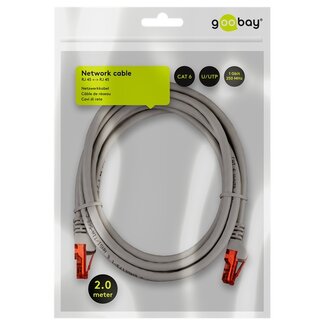 Goobay Goobay CAT 6 Patch Cable, U/UTP, grey 2 m