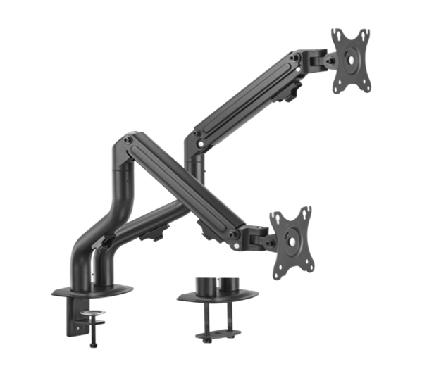 Dubbele monitorarm met gasveer (zwenkbaar), 17”-32” - Gembird