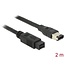Delock Cable FireWire 9 pin male > 6 pin male 2 m