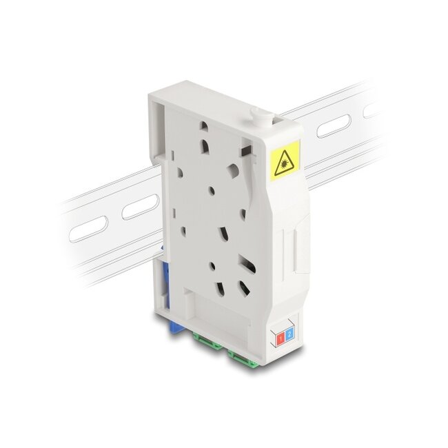 Delock Optical Fiber Connection Box for DIN rail with splice holder and 2 x SC Simplex coupler