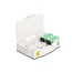 Delock Optical Fiber Connection Box for DIN rail with splice holder and 2 x SC Simplex coupler