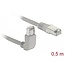 Delock Network cable RJ45 Cat.5e SF/UTP upwards angled / straight 0,5 m