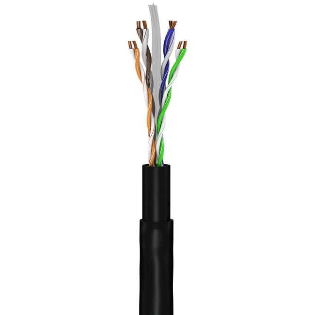 Goobay CAT 6 Outdoor Patch Cable, U/UTP, black 20 m
