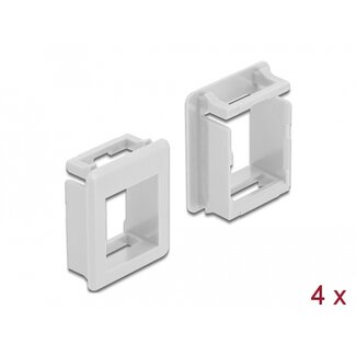 DeLOCK Delock Keystone Holder for cases 4 pieces white