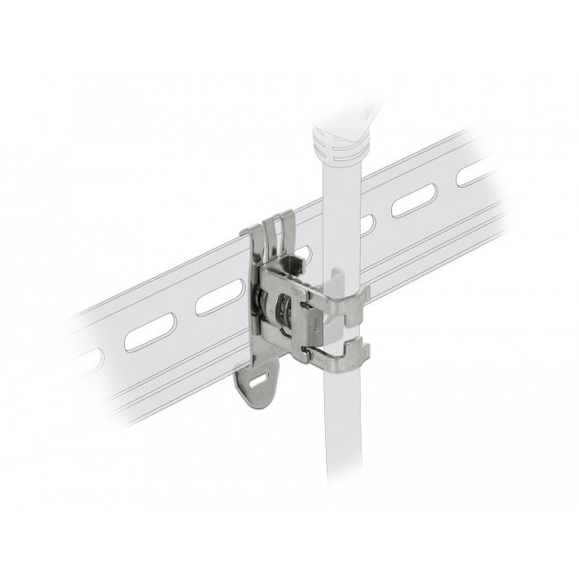 Delock Shield Clamp for DIN Rail - Cable diameter 10 - 20 mm