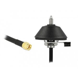 DeLOCK Delock Antenna base M6 with connection cable RG-58 C/U 3 m SMA plug black