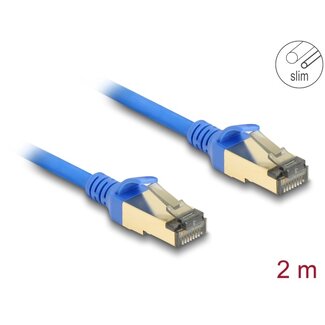 DeLOCK Delock RJ45 Network Cable Cat.8.1 F/FTP Slim 2 m blue