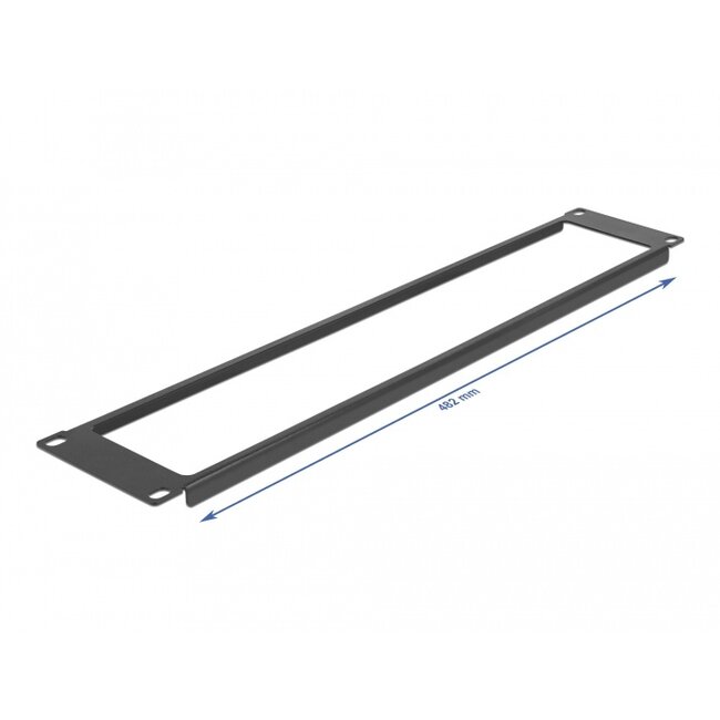 Delock 19″ Network Cabinet Panel with opening 2U black