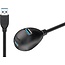 Goobay USB 3.0 Hi-Speed Extension Cable with Desktop Foot, Black 1.5 m