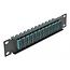 Delock 10″ Fiber Optic Patch Panel 12 Port SC Duplex aqua 1U black