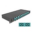 Delock 19″ Optical Fiber Splice Box 12 x SC Duplex OM3 1U complete assembled