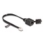 Delock Cable RJ12 plug to RJ12 jack with protective cap 20 cm black