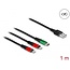 Delock USB Charging Cable 3 in 1 Type-A to 2 x Lightning™ / USB Type-C™ 1 m