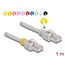 Delock Network cable RJ45 Cat.6A S/FTP with colored clips 1 m