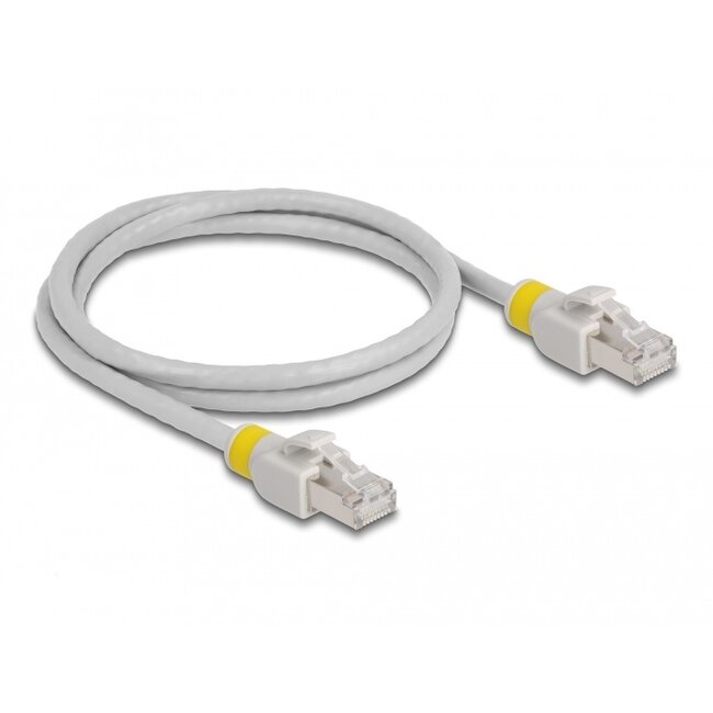 Delock Network cable RJ45 Cat.6A S/FTP with colored clips 1 m