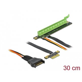 DeLOCK Delock Riser Card PCI Express x1 to x16 with flexible cable 30 cm