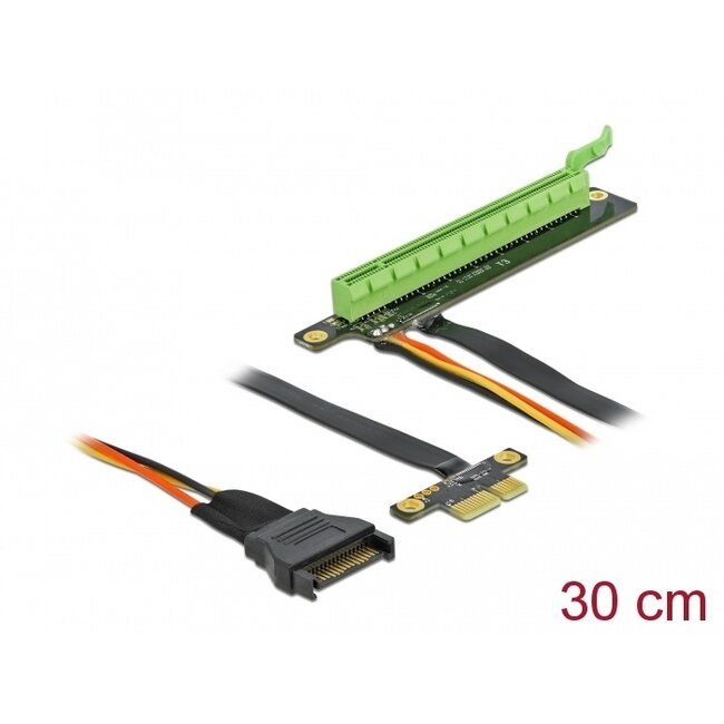 Delock Riser Card PCI Express x1 to x16 with flexible cable 30 cm