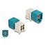 Delock Mini FAKRA Z plug quad downwards angled A-Type PCB