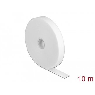 DeLOCK Delock Hook-and-loop tape on roll L 10 m x W 20 mm white