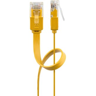 Goobay Goobay CAT 6 Flat Patch Cable, U/UTP, yellow 1 m