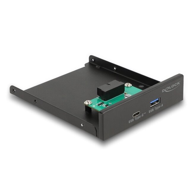 Delock ront Panel 3.5" USB 5 Gbps 1 x USB Type-C™ + 1 x USB Type-A