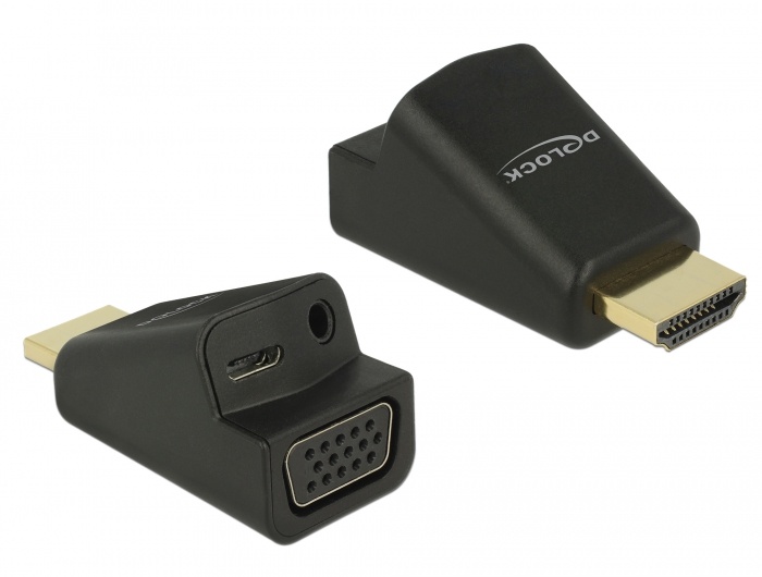 DeLOCK 65895. Aansluiting 1: HDMI A, Aansluiting 2: VGA & 3.5 mm Audio. Kleur van het product: Zwart