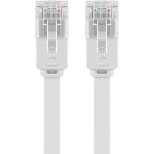 Goobay CAT 5e Flat-Patch Cable U/UTP, white 7 m