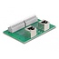 Delock RJ45 2 x female to 2 x Terminal Block with push-button for DIN rail angled
