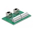 Delock RJ45 2 x female to 2 x Terminal Block with push-button for DIN rail angled
